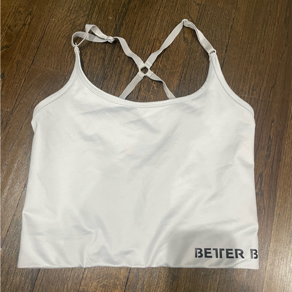 Light blue sports bra